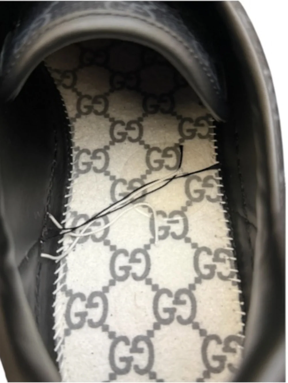GUCCI - BLACK GREY COATED CANVAS LEATHER “ACE GG SUPREME” SNEAKERS